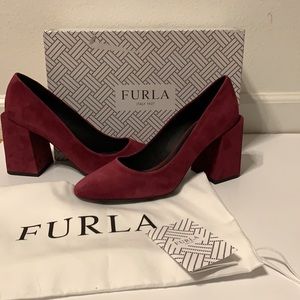 NEW Furla Viva Suede Heels IT 39.5/ US 9